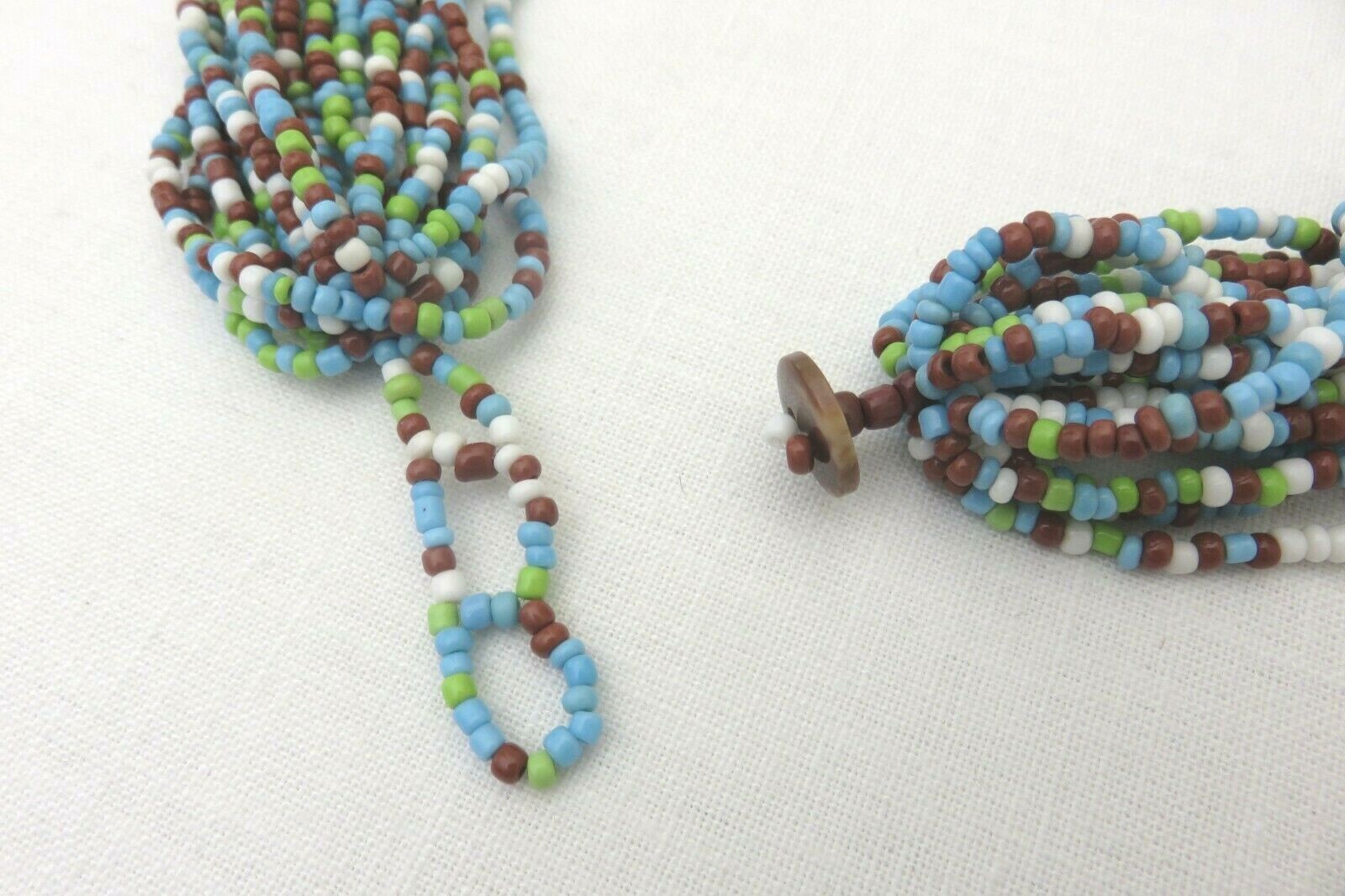 Vintage Multiple Stranded Mini Beaded Necklace Lo… - image 4