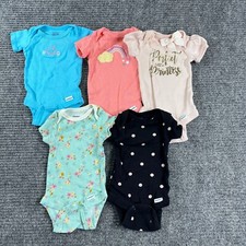Lot of 5 newborn rompers short sleeve Gerber onesies