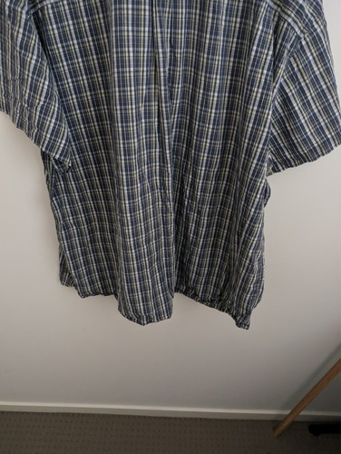Cutter & Buck Shirt Mens Size 4XL Blue Plaid Big and Tall Plus Sized Cotton - Picture 9 of 11