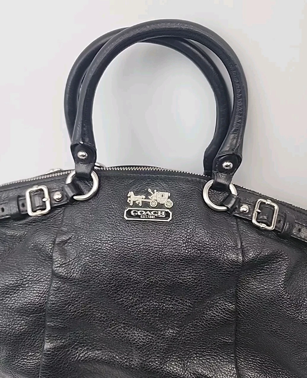 Borsa Coach Madison Sophia in pelle a 2 vie F18609 nera elegante