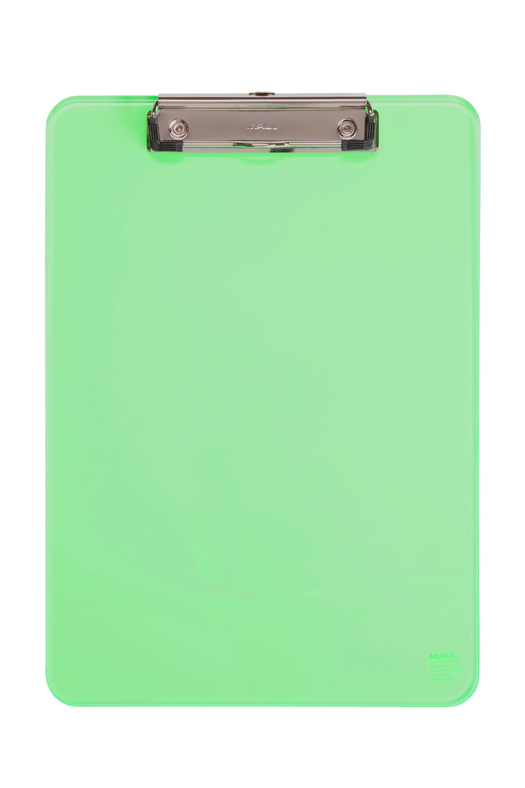 Maul Writing Board, Plastic, A4 clipboard, Hanging Loop Green
