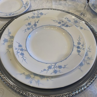 Vintage Blue Geisha (Blanche De Chine) by Spode, England, 3 Piece Placesetting