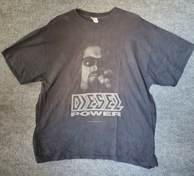 Vintage WWF Shirt Mens 2XL XXL Black Diesel Power Kevin Nash 1995
