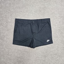Vintage 80s Nike Shorts Men  s Size Medium Black Embroidered Spell Out Sports