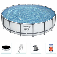 Bestway Steel Pro MAX Pool 549X122Cm 23000L Filterpumpe Leiter Abdeckung