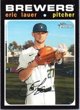 2020 Topps Heritage #599 Eric Lauer Brewers
