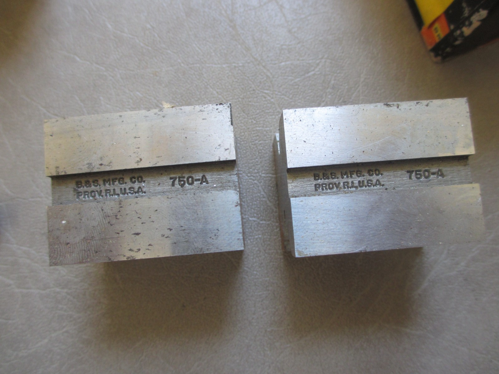 Vintage Brown & Sharpe Toolmakers V Blocks & Clamps Set Matched # 750 A in Box