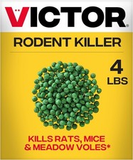 Victor Rat Poisoning for Inside  Outside Use - Kills Rats, Mice, 4 lb, Green