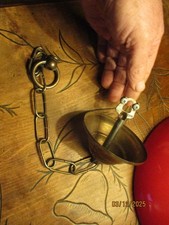 Ancienne Chaine à Ancien Lustre Accessoire de lustrerie en Tôle Métal Doré