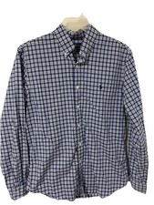 Polo Ralph Lauren Plaid Long Sleeve Button Front Shirt Men's Large Blue Slim