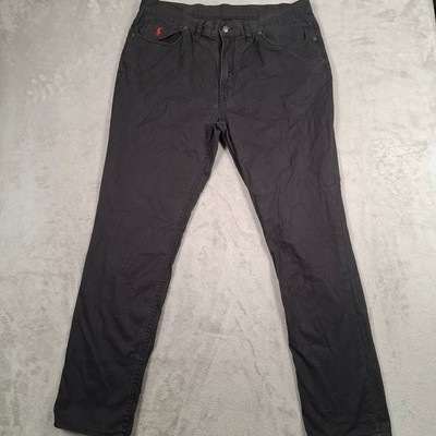 Polo Ralph Lauren Jeans Herren W38 L32 schwarz gerades Bein Freizeit klassisch Preppy