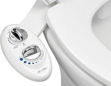 Self-Cleaning Nozzle Fresh Water Non-Electric Bidet Attachment for Toilet Seat