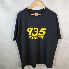 Vintage Hanes 93.5 Kik FM Church’s Chicken Single Stitch T-Shirt Herren XL schwarz