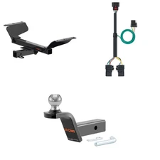 CURT Trailer Hitch Package Towing Kit, Wiring, 45155 2in Rise Ball Mount 13439