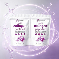 2 PCS Micro Ingredients 2 lb Multi Collagen Peptides Powder – Types I,II,III,V,X