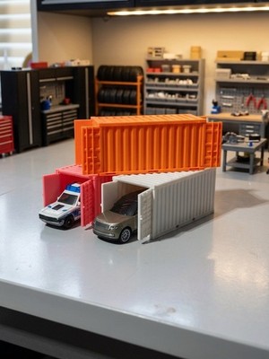 1:64 Scale 20ft Shipping Container | Functional Doors, Custom Colors, 3D Printed