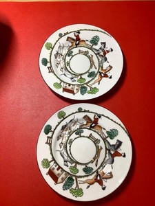 Crown Staffordshire Hunting Scene | eBay