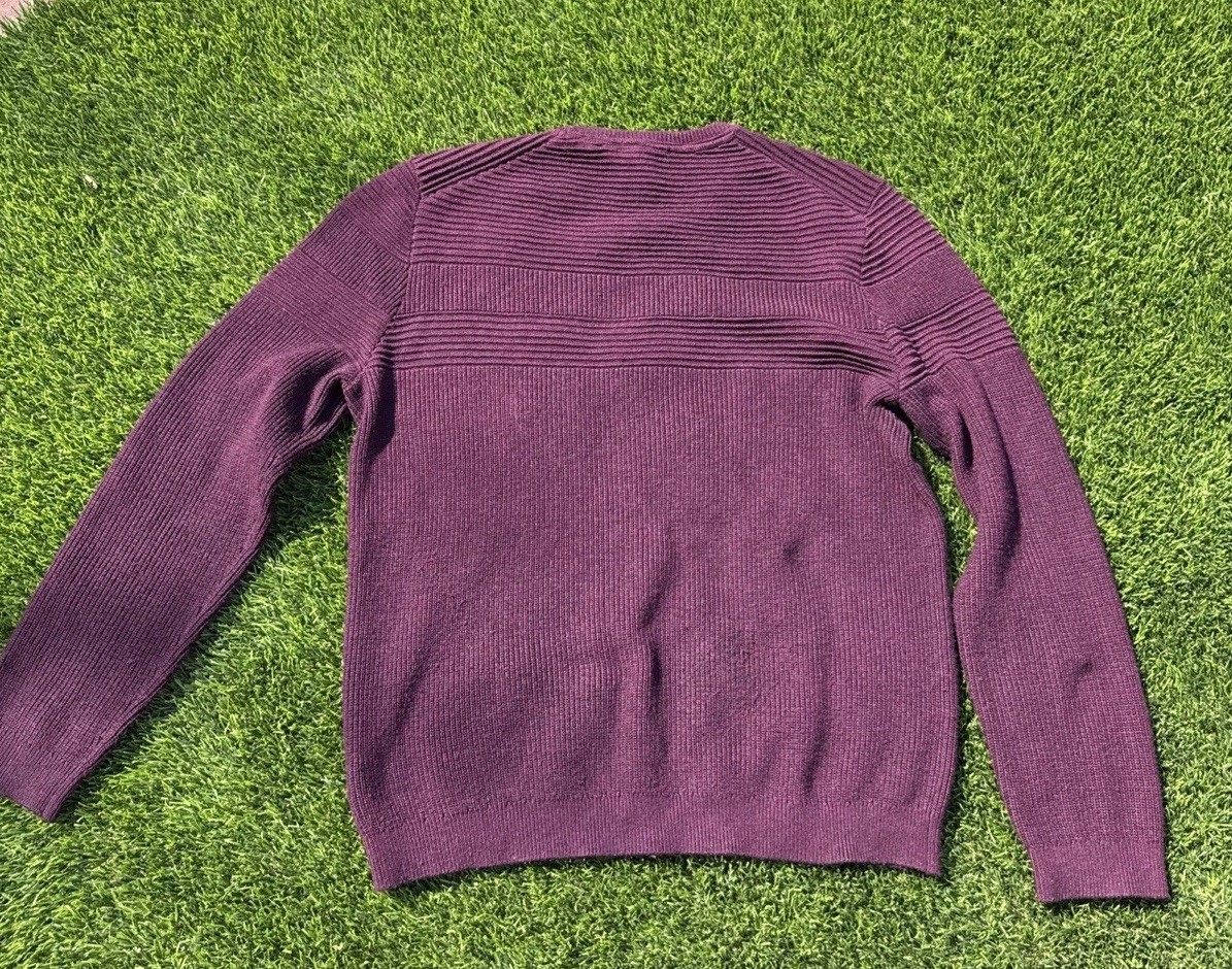 Ted Baker Sweater Merino Wool Burgundy Crew Ted M… - image 7