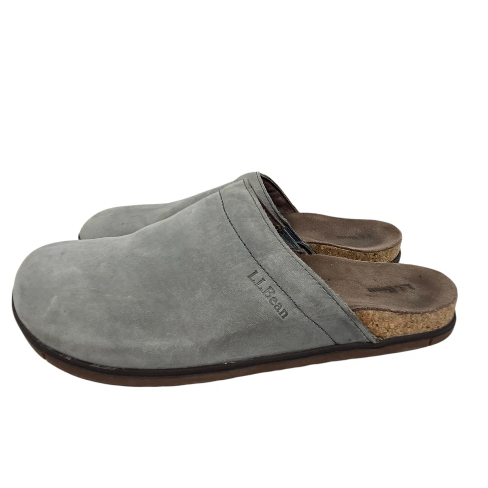 L.L. Zuecos para mujer Bean Go Anywhere gris verde gamuza 10220506 Foto 4 de 4