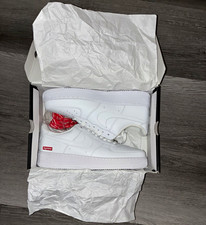 Nike Air Force 1 Low x Supreme Men's White Low Top Lace-Up Sneakers