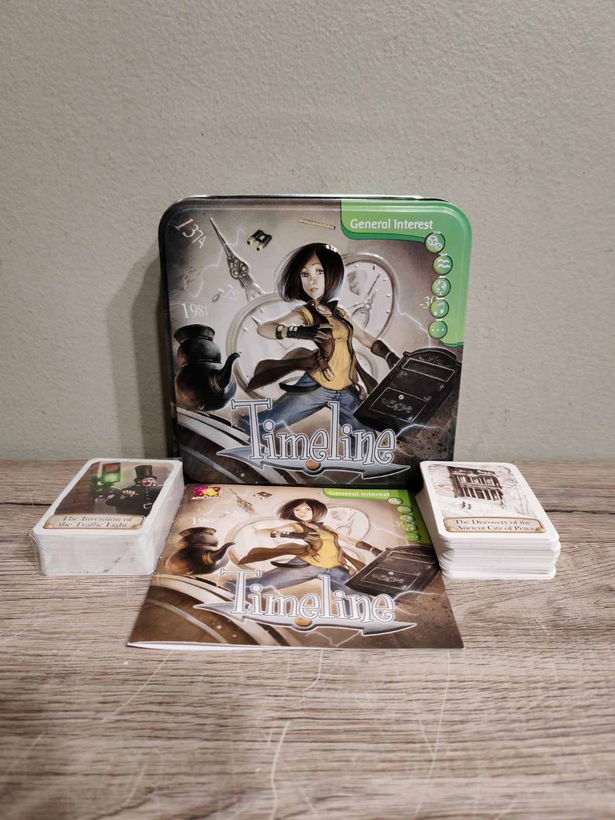 Timeline General Interest Card Game Asmodee Historical Events Complete In Tin