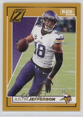 2024 Panini Zenith Gold Red Zone 9/10 Justin Jefferson #63 1u4v