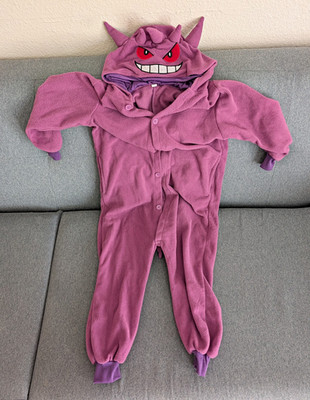 Pokemon Gengar One-Piece Cosplay Costume Size 115/Size 7 Halloween