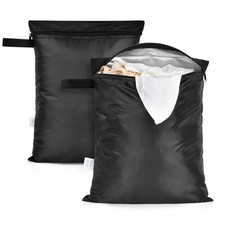 2 Pack Wet Bag for Swimsuit and Towels 12 X 16 Inch Waterproof Clothes Bag with
