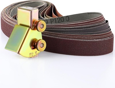 Feekoon Assorted 12 Pack of 1x30 Sanding Belts, with Adjustable Knife Sharpening