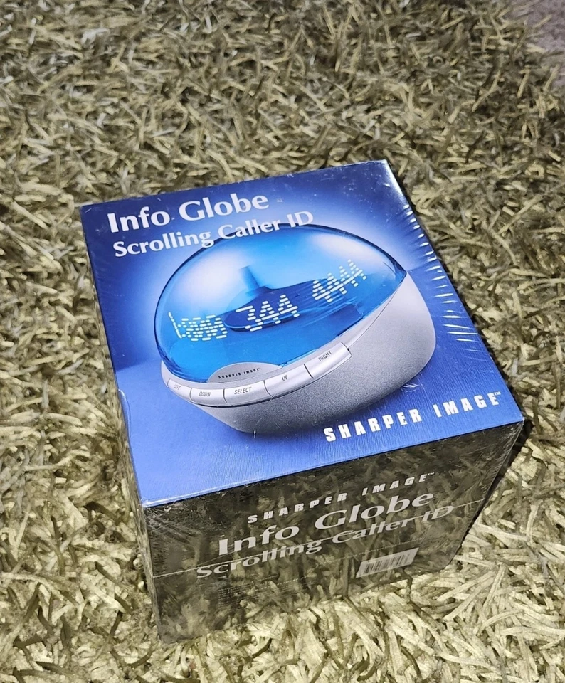 Sharper Image Info Globe Scrolling Caller ID W1701 New Sealed - Image 3 of 4