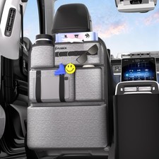 Durable Car Backseat Organizer with 6 Pockets, Kick Mats  Universal Fit