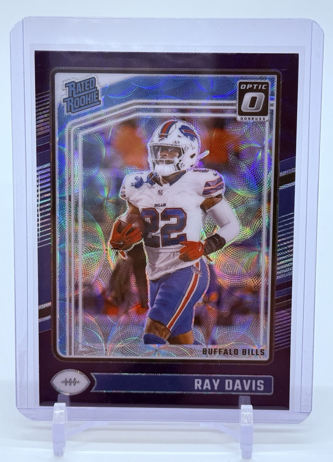 2024 Panini Donruss Optic Ray Davis #283 Rated Rookie RC Purple Scope Bills NFL