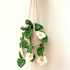 Crochet Flower For Car, Car Hanging Accessories, Hanging Crochet Flower