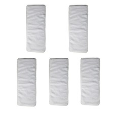 5 Microfiber Inserts for Junior Diapers - 3 Layer, 6.6x16.1 Size