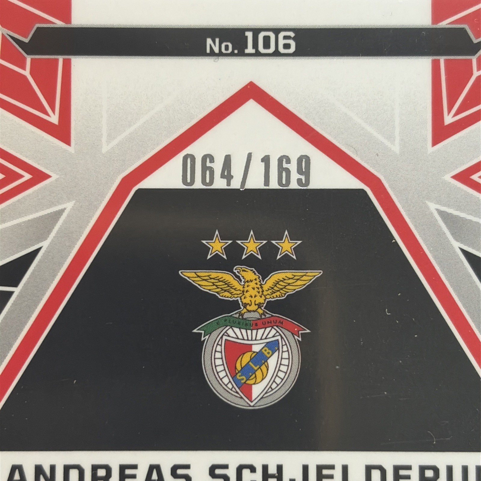2025-26 Panini Obsidian Soccer Andreas Schjelderup Black Insert #D064/169 view 6
