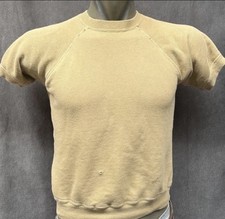 Vintage 60s Raglan sweatshirt Short Sleeve Distressed Mens