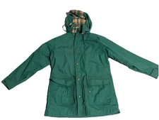 Vintage Woolrich Women’s Small Green Mountain Parka – Made in USA Flannel Lined