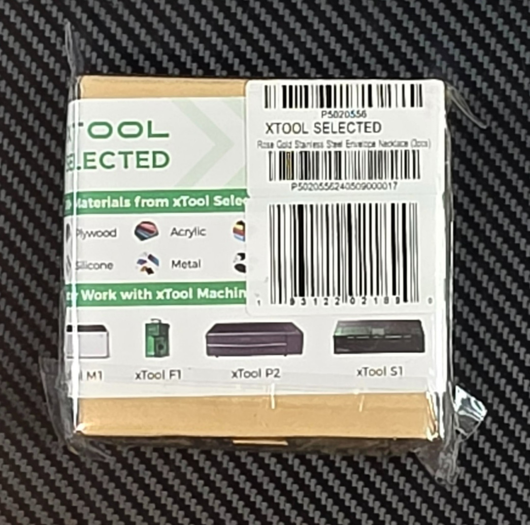 XTool Selected Rose Gold Stainless Steel Envelope Necklace (3 Pieces)