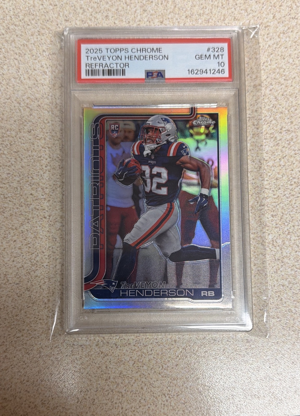 TreVeyon Henderson Topps Chrome #328 Prizm Refractor