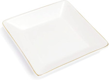 Ceramic Jewelry Dish Tray, Decorative Trinket Tray Holder for Ring Earring Key,