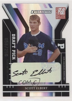2004 Donruss Elite Extra Edition Draft Pick /250 Scott Elbert Rookie Auto RC 2o9