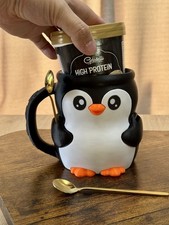 Penguin Ice cream pint and spoons holder, hidden snack drawer