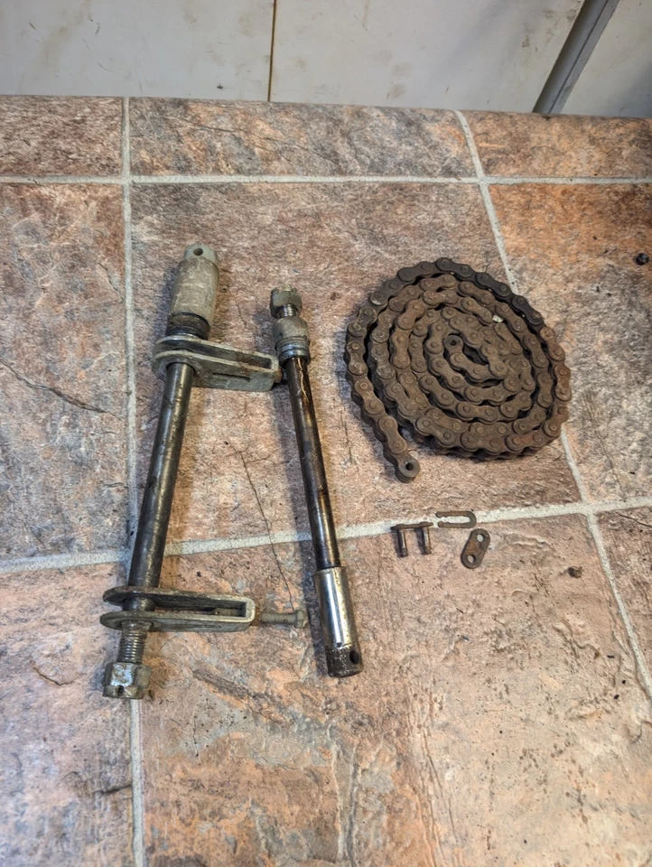 Bridgestone 350 GTR 1967 eje delantero trasero con espaciadores cadena OEM Foto 4 de 4