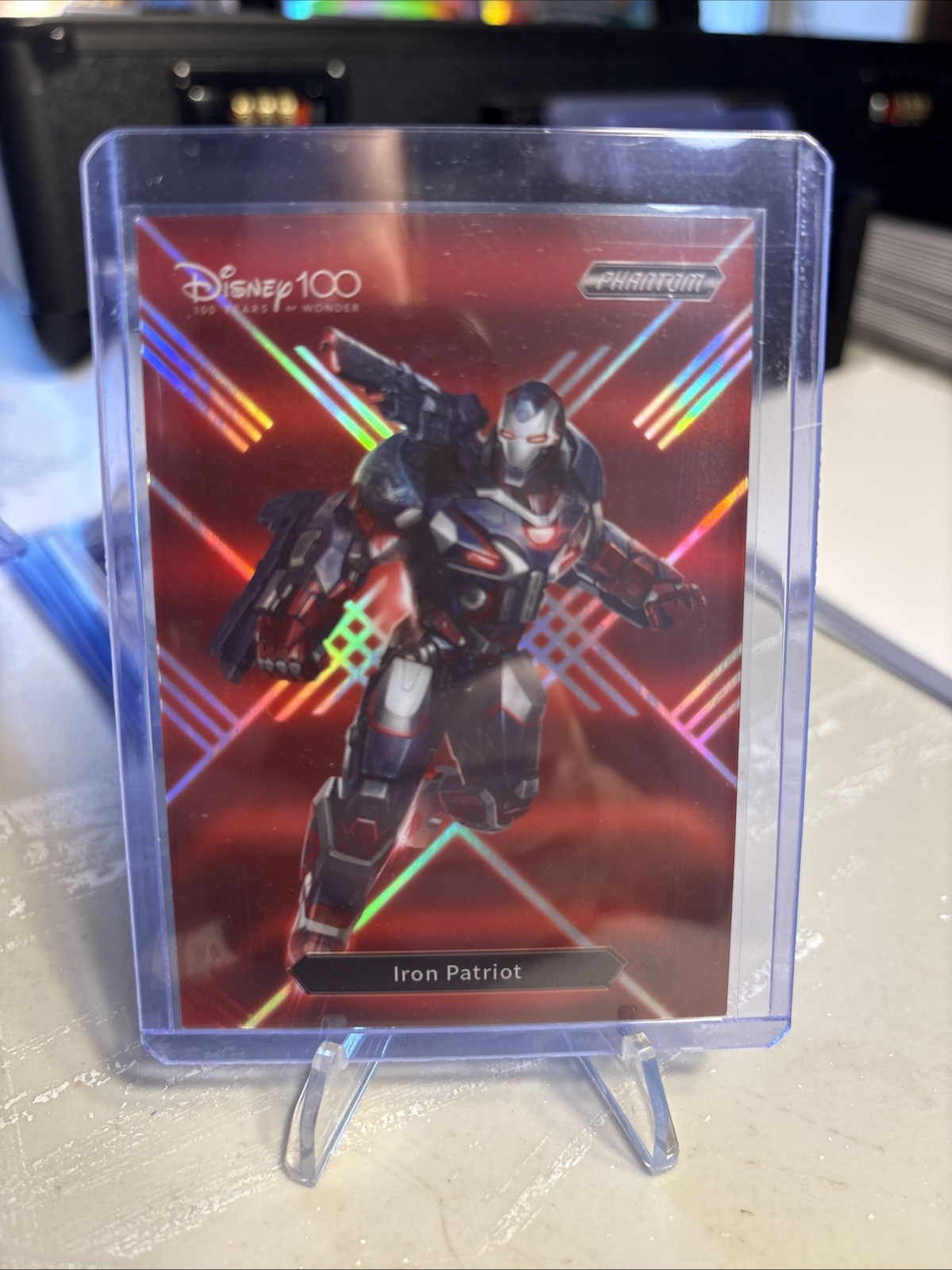 2023 Kakawow Phantom Disney 100 Marvel Heroes Villains Iron Patriot Red Variant