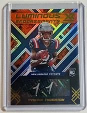 2022 XR Tyquan Thornton Gold Luminous Endorsements Rookie Auto /25 RC Patriots 