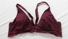 Victoria's Secret Women's Front Closure Lace Bralette JK5 Purple Size XL