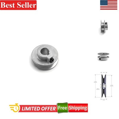 Durable 2'' Die-Cast Zinc V-Groove Pulley with 5/8'' Bore - Ideal for 4L/A Belts