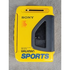 Sony Walkman Sports WM-AF54 Radio Cassette Player Yellow Vintage AM FM Portable