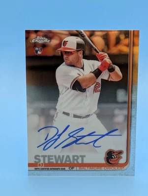 Topps Chrome Baseball Autographed DJ STEWART Baltimore Orioles Auto RC Card - Bild 1 von 2