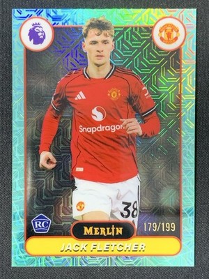 Jack Fletcher 2025-26 Topps Merlin Premier League Aqua Mojo RC /199 #140